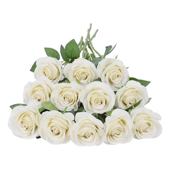 Lvefit Flor De Rosa Artificial Flor De Rosa Beige Flores De 