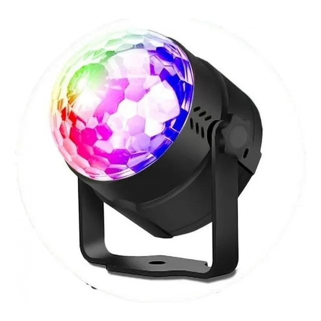 Mini Proyector Luces Ritmicas Rgb Bola Psicodelica Discoteca