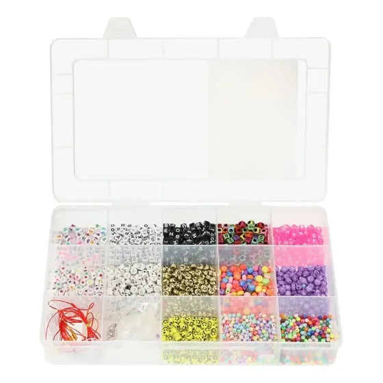 Set Manualidades Mostacillas Letras Para Hacer Pulseras