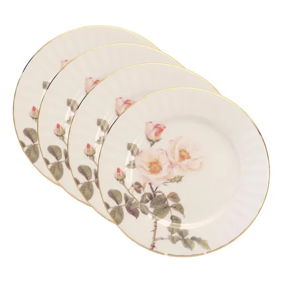 Plato Gracie Bone China Mona Rosa De 7,5 Pulgadas (juego De 