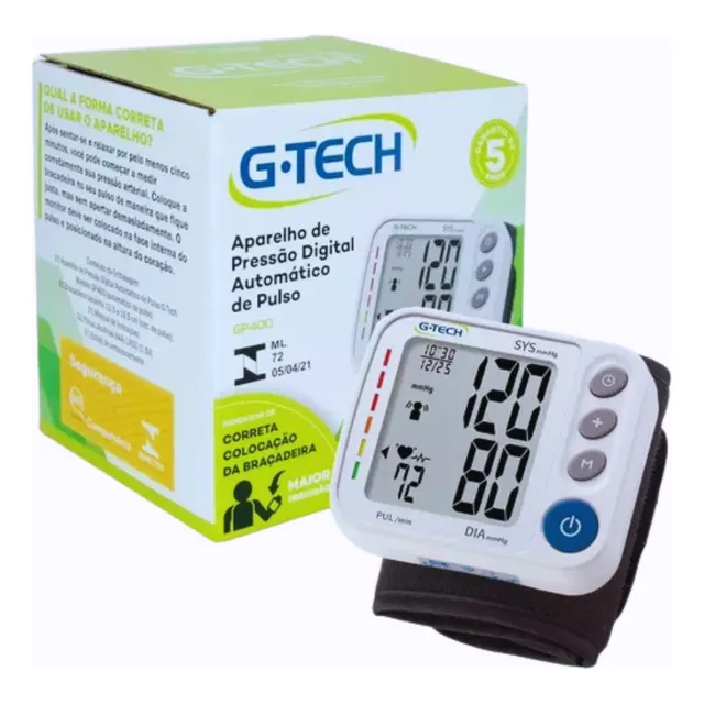 Aparelho De Pressão Digital De Pulso G-tech Gp400