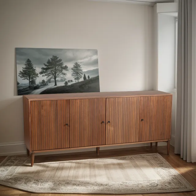 Aparador De Madera Kora Walnut