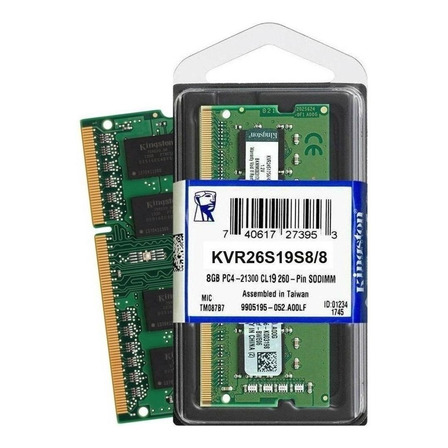 Memória RAM ValueRAM  8GB 1 Kingston KVR26S19S8/8