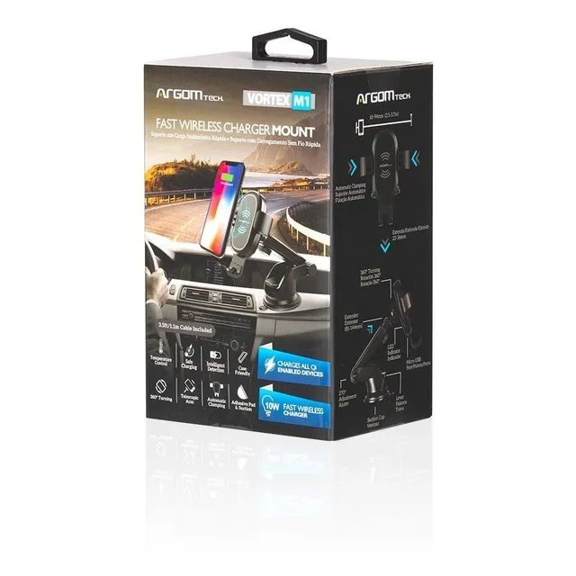 Holder Auto Con Cargador Inalámbrico Fast Charge 10w Itech*
