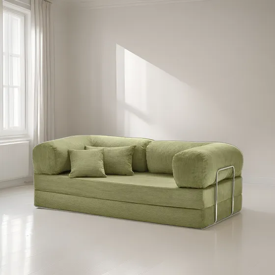 Sillon Cama Teddy 3 Cuerpos 200x100 Cm Pana Antimancha