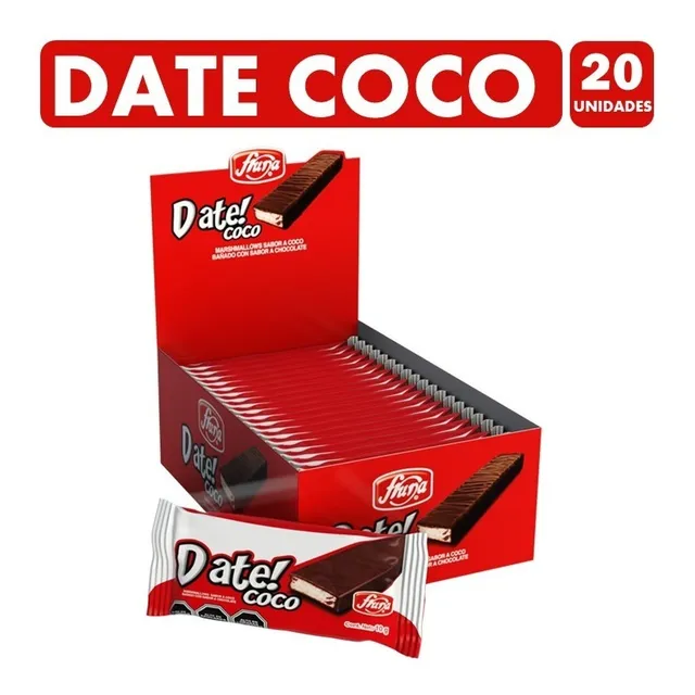 Marshmallows Date Coco Sabor Coco (caja Con 20 Unidades)