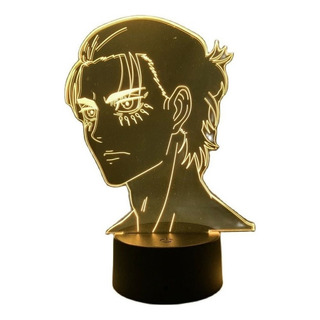 Lámpara 3d Anime Attack On Titan Eren Yeager Para Decoración Lámpara 3d Anime Attack On Titan Eren Yeager Para Decoración