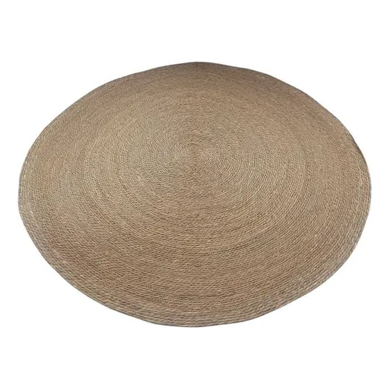 Alfombra 100% Yute Natural Decoración Hogar 1.00mtr Circular