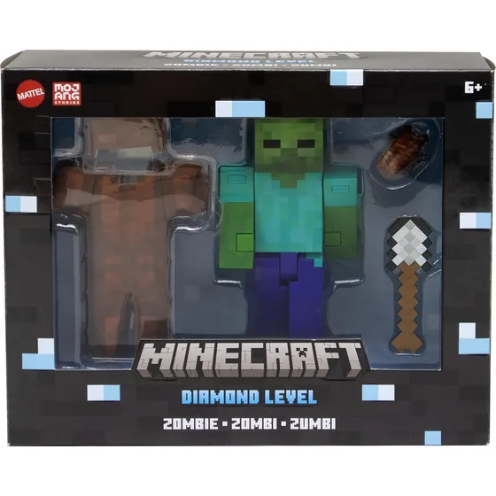 Mattel Minecraft Zombie Figura Diamond Level
