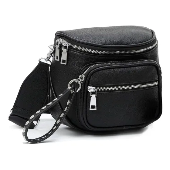 Bolsa Feminina Transversal Pochete Blogueira Estilo Ziper