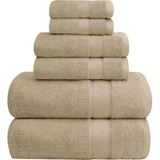 Juego De 6 Toallas 100% Algodón Absorbentes Para Baño Juego De 6 Toallas 100% Algodón Absorbentes Para Baño
