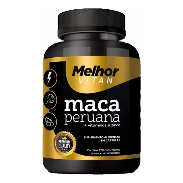 Maca Peruana Premium Concentrada Vitaminas B3 B6 Zinco 120