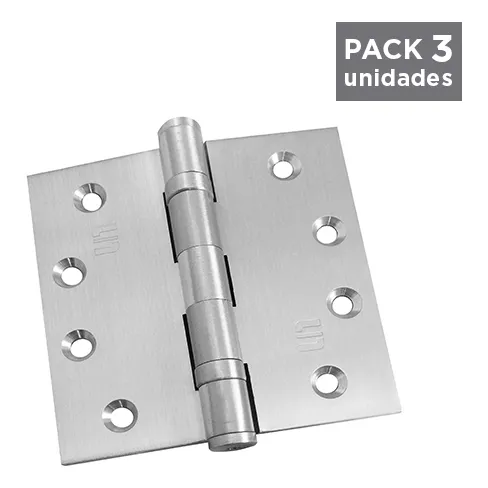 Pack 3 Bisagras Acero Inoxidable 40x40 / Con Rodamientos