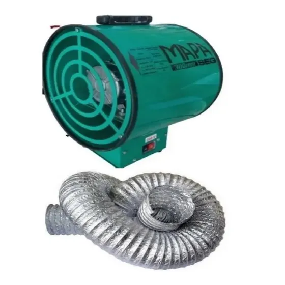 Insuflador/exaustor 300 Mm  Espaço Confinado Com 10 M Duto 