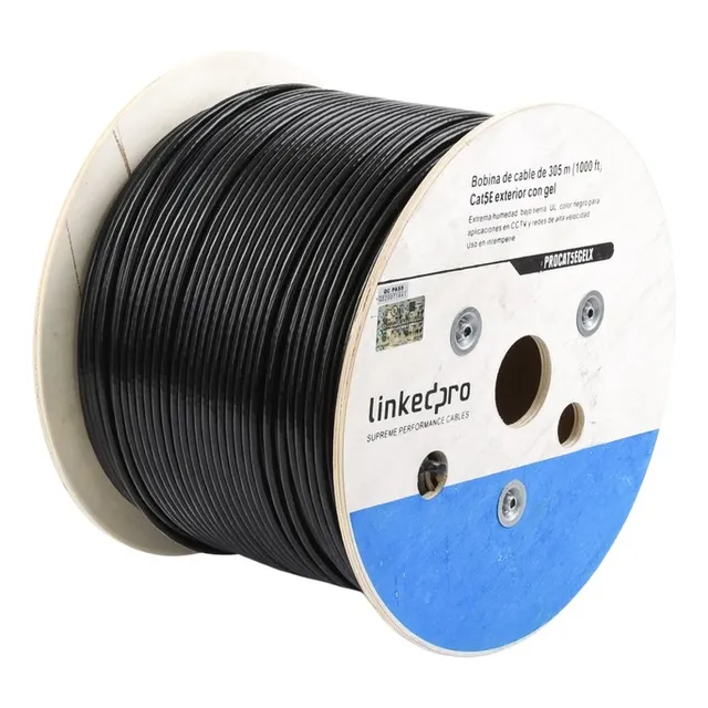 Cable Utp Linkedpro Pro-cat-5e-gelx Cat5e 305mts Gel Exterio