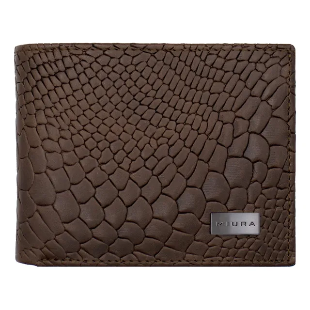 Billetera Miura James Cuero Natural Con Protección Rfid