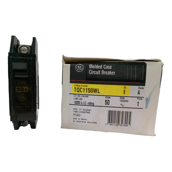 Breaker 1x50 Amp Superficial Tqc 120/240v General Electric 
