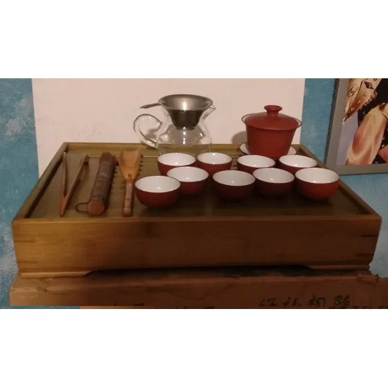Juego De Te Tradicional Chino - Madera - Modelo Elegante