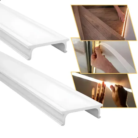 30m Lente Difusora Flexível Silicone Leitoso Fita Led Canaleta Perfil Calha Acabamento