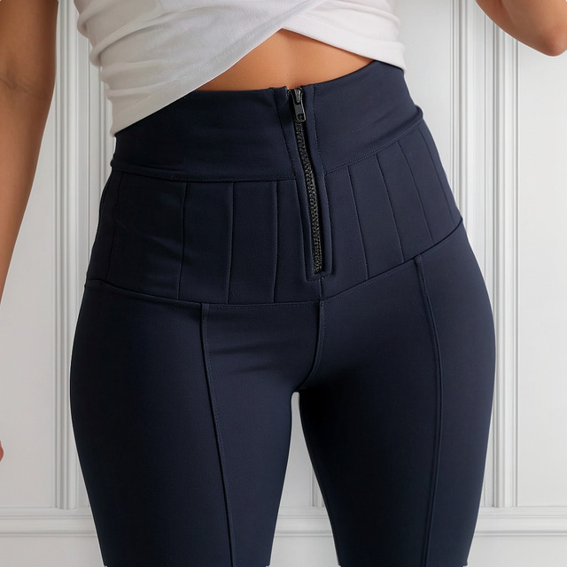 Calça Lipo Super Power Modeladora Cintura Alta C/ Zíper Fake Calça Lipo Super Power Modeladora Cintura Alta C/ Zíper Fake