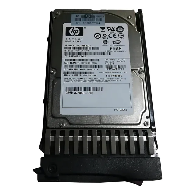 Hd Sas HP 146 GB 10 K 2.5 DG146a3516 438628-002 Color plateado