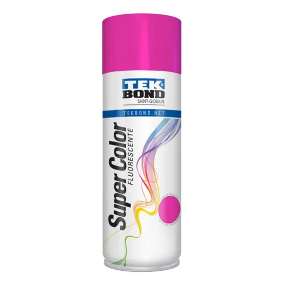 Pintura Spray 400ml Fluorescente Rosa Tekbond