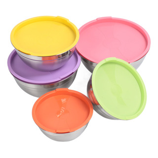 Juego Bowls Acero Inox Ensaladera Mezclar Cocina Multicolor Juego Bowls Acero Inox Ensaladera Mezclar Cocina Multicolor