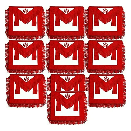 Masonic Regalia Free Mason Royal Arch Delantal Arco Rojo 10