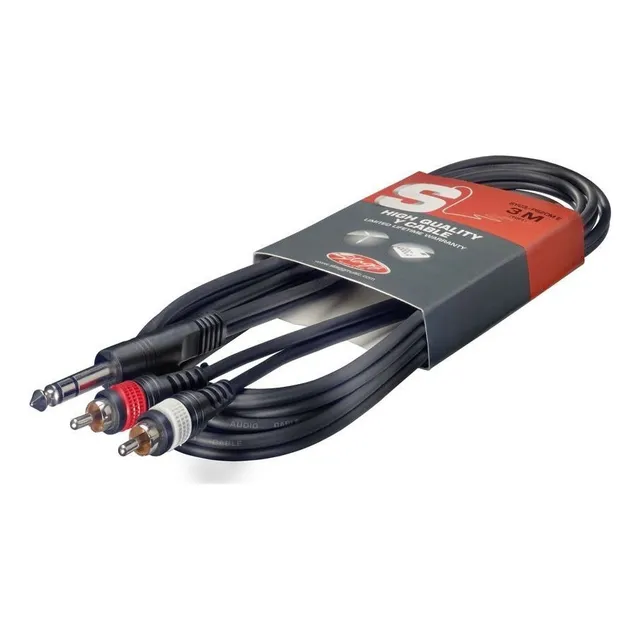 Cable 2 Rca A  Plug 1/4 Stereo Calidad A