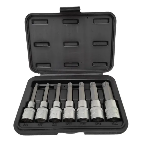 Maleta 7 Dados Estriados Spline 9cm Tooltech No Stanley