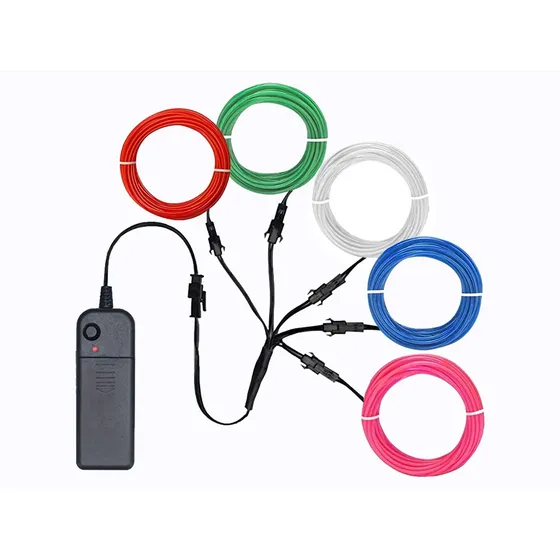 Wire Hilo 5x1m Traje Luminoso Luz Tira Neon Led 5 Colores