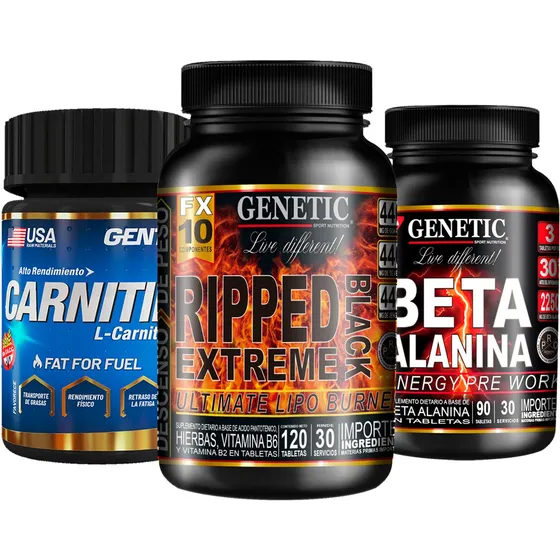 Quemador Ripped Extreme Lipo Fat Burner Energizante Genetic