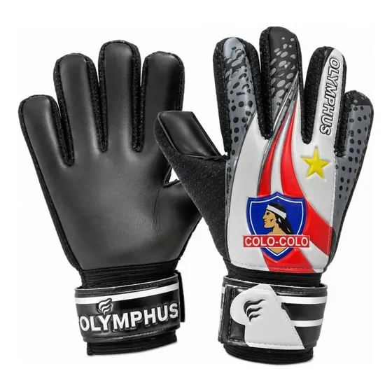 Guantes de Arquero Infantil Olymphus Colo-Colo Gris Talla 6