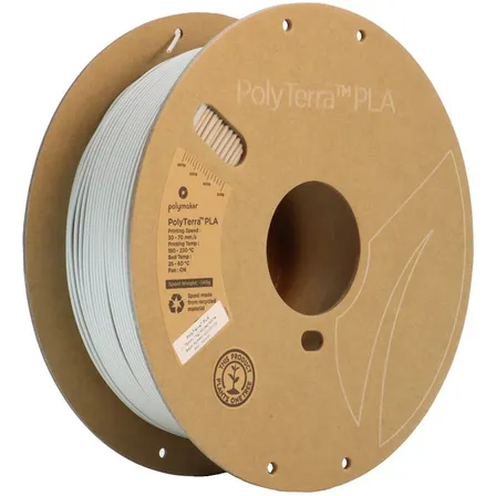 Filamento Polyterra Pla Polymaker, 1.75mm - 1kg Color Muted White