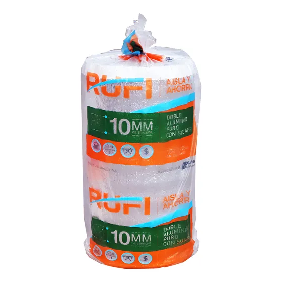 Aislante Termico  10mm - Doble Aluminio Rufi(isolant)- X 20m