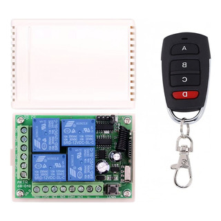 Relay Control Remoto 4 Canales 12v 433 Mhz Inalámbrico Rf Relay Control Remoto 4 Canales 12v 433 Mhz Inalámbrico Rf