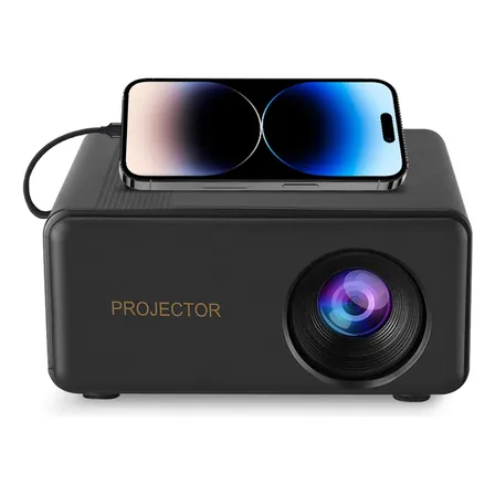 Mini Proyector M4 Portátil Para Hogar Con Cable Negro