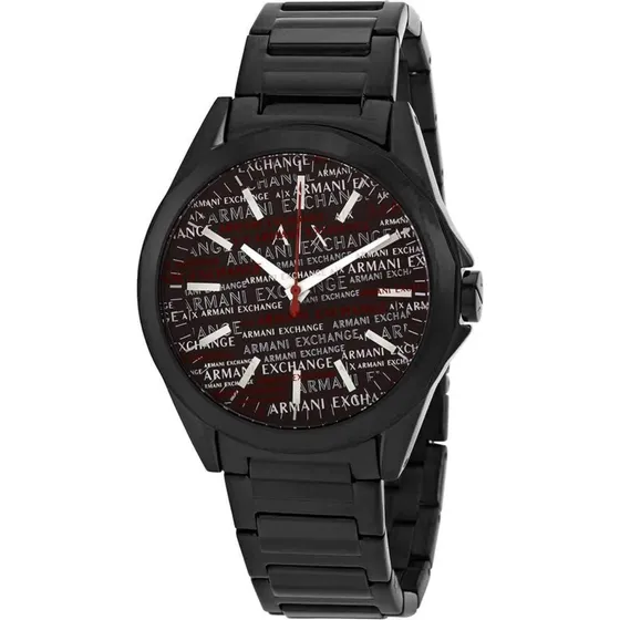 Reloj Armani Exchange Cuarzo Esfera Negra Boleta Color de la correa Negro Color del fondo Negro