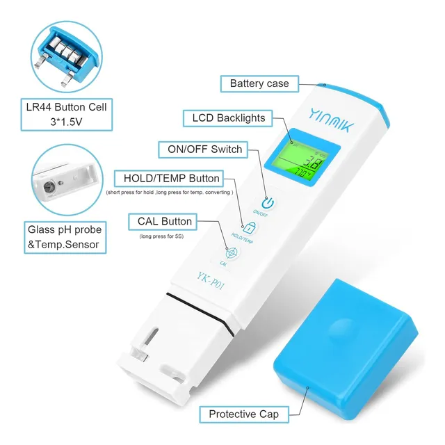 Medidor De Ph Digital Yk-p01 Tester Digital
