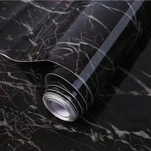 Papel Tapiz Cocina Autoadhesivo Mármol Negro