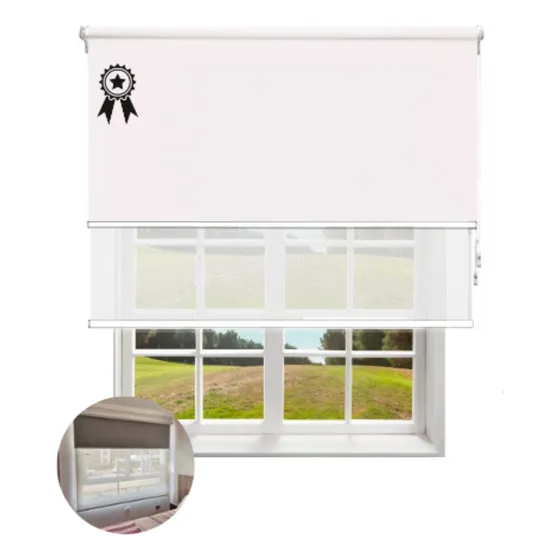Cortina Roller Doble Sunscreen Blackout Ancho 160x165 Alto '