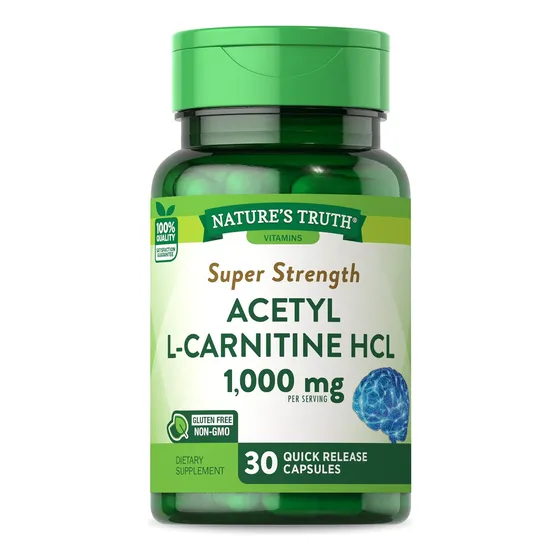 Acetil L-carnitina Hcl | 1000mg | 30 Capsulas | Alcar | N...