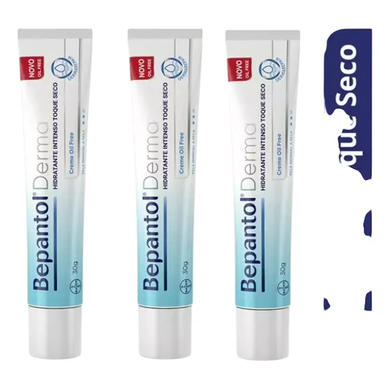 Kit 3x Bepantol Derma Toque-seco Creme Hidrat Intenso 30g Un