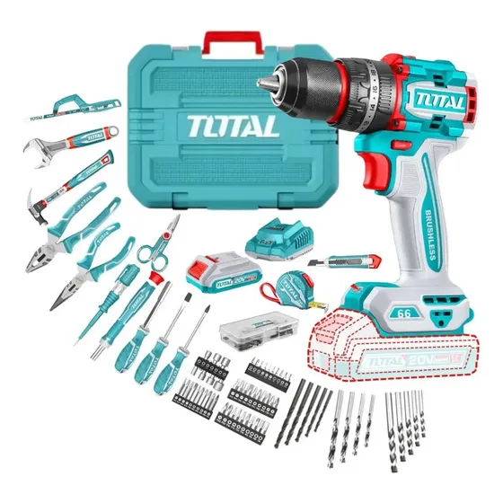 Taladro Atornillador 20v+ Set Herramientas Total Thkthp11652 Color Turquesa Frecuencia 50\u002F60hz | Cuotas sin interés