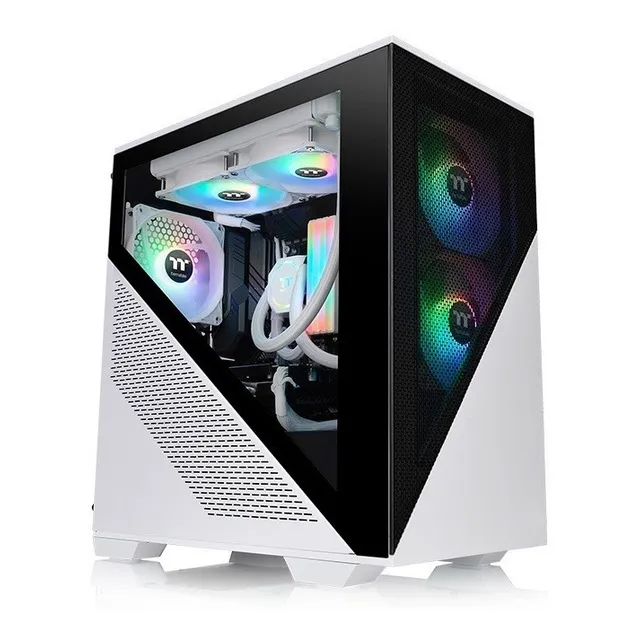 Gabinete Gamer THERMALTAKE Divider 170 TG ARGB Micro ATX 2 Fan Cristal Templado Blanco