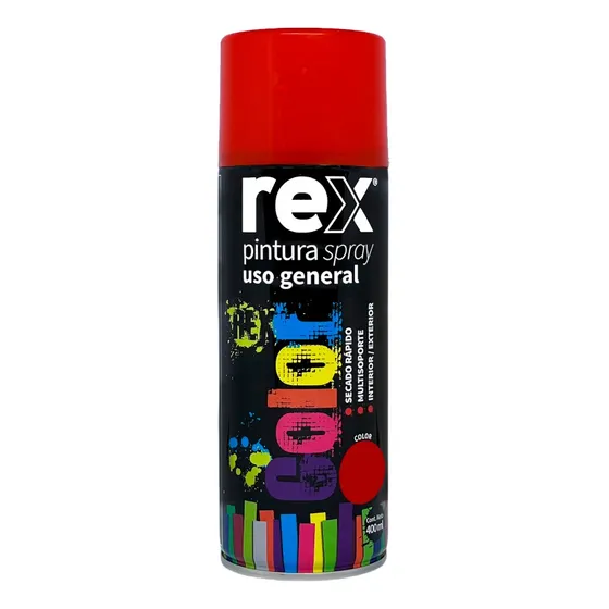 Pintura Aerosol Spray Uso General Secado Rápido Rex Color Rojo