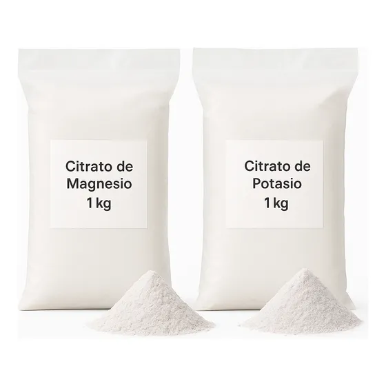Citrato De Magnesio 1kg Kilo + Citrato De Potasio 1 Kg Kilo