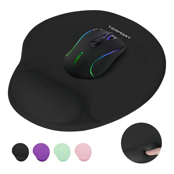 Mouse Pad Ergonômico Com Apoio Para Pulso Em Gel De Silicone