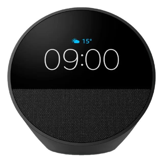 Amazon Echo Spot Bocina Inteligente Pantalla Con Reloj Negro