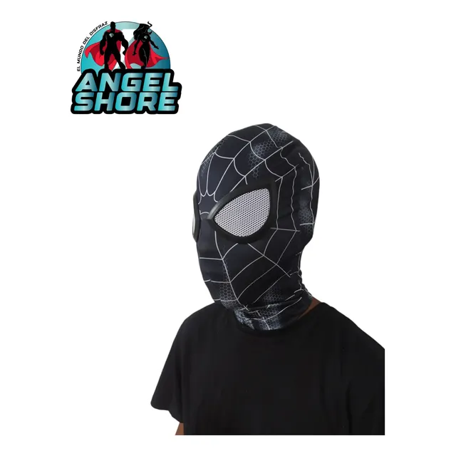 Mascara Spiderman Miles Morales Ojos Blancos